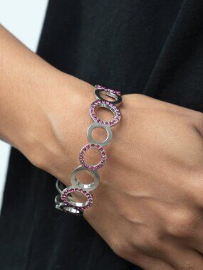 Paparazzi Jewelry - Future, Past, and POLISHED - Pink Bracelet - Vintage